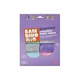 Bambino Mio, wiederverwendbare Baby-Feuchttücher - Basic - umweltfreundlich, frei von Chemikalien, doppelseitig, waschbar, 10er-Packung, Cloud - Verpackung kann variieren