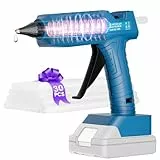 Powtree heißklebepistole kabellos für Makita 18V Akku (Ohne Akku), heissklebepistole akku,90s Schnell Aufheizung, klebepistole für DIY, Handwerk und Schnelle Reparaturen (mit 30 11-mm-Klebestiften)