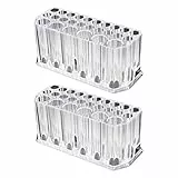 Jubaopen 2 Stück Pinselhalter Kosmetik Acryl Kosmetik Aufbewahrung Kosmetikpinsel Behälter Eyeliner Organizer Kosmetik Organizer Make-up Ständer mit 26 Fächer/Jeder für Waschtische Büro