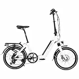 AsVIVA E-Bike Klapprad 20 Zoll – faltbares Pedelec für Erwachsene, 14,0Ah Samsung Akku, bis 100 km Reichweite, 25 km/h – leichtes E-Faltrad für Damen & Herren – elektrisch & kompakt – Weiß