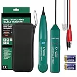 CJBIN Cable Tracker, Multifunctional Leitungssuchgerät mit 2 Batteries, Kabelbruch Suchgerät Mähroboter, MS6812 Kabelfinder Leitungsfinder, Kabeltester zum Durchgang, Kabelsuchgerät