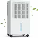 LEENON Luftentfeuchter Elektrisch 12L Entfeuchter Keller Leise Raumentfeuchter with Schlafmodus 24H Timer Wäschetrocknung Ablaufschlauch, Auto-Neustart Dehumidifier 30m² für Wohnung Badezimmer