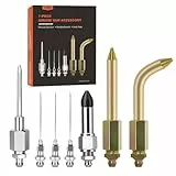 TRILINK Fettpresse Mundstück Nadelspitzen-Set für Fettpresse – 7-Teiliges Zubehörset mit 3 Injektornadel, Fettpressenkupplung, Gummigelenk, Gebogenem & Geradem Adapter für Lager & Enge Bereiche
