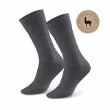 STEVEN Socken aus 50% Alpakawolle für Damen und Herren – hypoallergen, thermo-isolierend, nahtlos, mit zartem Bund, bequem und angenehm auf der Haut.