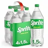 Sprite - spritziges Erfrischungsgetränk mit fruchtigem Geschmack aus Limetten und Zitronen - erfrischender Softdrink in Einweg Flaschen (4 x 1500 ml)