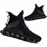 Hello MrLin Herren-Laufschuhe, rutschfest, athletisch, Tennis, Walking, Sneaker, Hip-Hop, Schwarz3, 41.5 EU