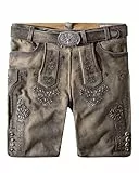 Stockerpoint Herren Lederhose Artur I Größe 44-60 I Bequeme Trachtenhose in edler Hirschoptik mit Gürtel I Aus 100% hochwertigem Wildbockleder I Perfekt für Trachten & Festlichkeiten
