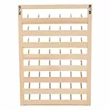 TOPINCN 48 Spulen Wandmontage Sticker Spool Faden Organizer Holzregal mit Haken und Organizer -Fadenregal Zum Nähen mit Hängenden Haken für Wand