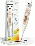 scala SC 44 flex Digitales Fieberthermometer Baby & Kinder – 10 Sek. Messzeit, flexible Spitze, Fieberalarm, wasserdicht – oral, rektal & axillar – Eisbär Motiv