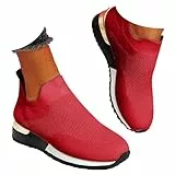 Generisch Sneaker Plateau Damen Mesh Sportschuhe Bequem Schlüpfschuhe Atmungsaktiv Leicht Trainingsschuhe Support Stoffschuhe Weich Freizeit Schuhe Stoßfest Joggingschuhe Walkingschuhe