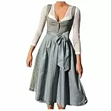 Generisch Dirndl Damen Midi Trachtenkleid Trachtenmode Trachtenrock Kleid Heimatgwand Dirndl Festliche Kleidung
