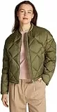 Tommy Hilfiger Damen Bomberjacke Casual Quilted Down Gesteppt, Grün (Utility Olive), 3XL