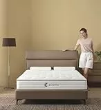KOANTTI 90×200 cm Matratze, Taschenfederkernmatratze mit atmungsaktivem Schaumstoff und einzelnem Taschenfederkern Mittelfest Orthopädische Federkernmatratze Weiß Matratze