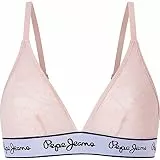 Pepe Jeans Damen Mesh A Bra, Durchsichtig, Pink (Nude), XL