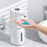 Seifenspender Automatisch mit digitaler Anzeige,380ml Elektrischer Seifenspender mit Sensor,Wandmontage,Berührungslos,USB Wiederaufladbar IPX5 Wasserdicht für Bad,Küche