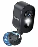 CZEview 2K Überwachungskamera Aussen Akku, Magnetische Montage,Bewegungserkennung,WLAN Kabellose Überwachungskamera außen/innen,2.4G,2-Wege Audio,Farbige Nachtsicht,IP65 Wasserdicht (Ganz schwarz)