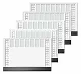 SIGEL H6365 Papier-Schreibtischunterlage mit Schutzleiste, DIN A2, 5 Stück, Kalender 2026 2027, 40 Blatt, Schreibunterlage aus nachhaltigem Papier