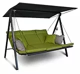 Angerer Freizeitmöbel GmbH Hollywoodschaukel Lounge Smart - Gartenschaukel Made in Germany - Schaukel zum Sitzen, Liegen und Entspannen - inklusive Bett-Funktion - einfache Montage (Hellgrün)