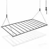 Natural Goods Berlin platzsparender Wäscheständer Swing 56x110 cm schwarz/Deckenwäscheständer aus robustem Stahl/Stabiler Wäscheständer Decke/Deckenwäschetrockner mit raumsparendem Design
