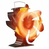 Signstek Kaminventilator, 6-Blättern Ofenventilator ohne Strom, Wärmebetriebener Kaminlüfter, Leiser Ofen Ventilator, stromloser Hitzebetrieben Kamin Ventilator für Brennholz/Feuerstelle/Kaminofen