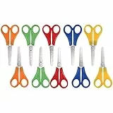 10 Stück Kinderschere, Schere Schule 1. klasse Kinderscheren Klein Büroschere mit Skala Bastelscheren Set für DIY Handwerk(5 Farben)