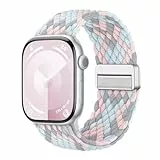 Yoohoo Geflochtenes Armband Kompatibel mit Apple Watch Armband 40mm 41mm 38mm 49mm 46mm 45mm 44mm 42mm，Magnetisch Verschluss Sport Nylon Armbänder für iWatch Ultra SE 11 10 9 8 7 6 5 4 3 2 1
