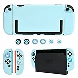 DLseego Schutzhülle für Switch 2 Konsole, Anti-Kratz Stabile Dockable Schutzhülle mit 2 Handgriff Hülle und 6PCS Daumen Grips,Blau