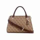 GUESS Noelle Girlfriend Satchel Latte Logo/Brown