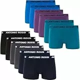 ANTONIO ROSSI 12er-Pack Herren-Boxer-Hipster - Herren-Boxershorts Multipack mit elastischem Bund