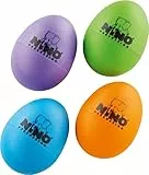 Nino Percussion Egg Shaker Assortment – 4 Rasseleier für Kinder ab 3 Jahren – Musikinstrument – Geschenkidee - Kunststoff, Mehrfarbig (NINOSET540-2)