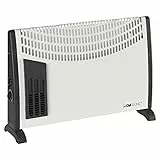 Clatronic® Konvektor Heizung | Mobile-Heizung für Gartenhäuser, Garagen & Co. | Konvektor mit 3 Heizstufen | Thermostat | Heizkörper fürs Bad | Elektroheizung mit Gebläse | bis zu 40qm | KH 3433 N