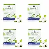 Organyc, Hygienebinden mit Flügeln für die Nacht aus 100% zertifizierter Bio-Baumwolle - 4 Packungen zu je 10 Stück (Insgesamt 40 Stück)