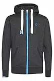 !Solid SDBenn High Neck Herren Zip-Hoodie Sweatjacke Kapuzenjacke Hoodie mit Kapuze Reißverschluss Kängurutasche Baumwollmischung Regular fit, Größe:L, Farbe:Dark Grey Melange (8999)