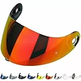 Everalo Kompatibel mit Xlite 802rr Visier - x803 - x802 - x802r - x702 - x661 - x603 - xsf 02 - Helmvisier Nolan Kompatibel Pinlock Ready (Rot)