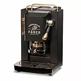 Faber PRO Total Deluxe Kaffeemaschine aus Messing, 44 mm Ese Papier (Schwarz)