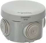 Schneider Electric Mureva Box Abzweigdose, Aufputz, 4 Tüllen Durchmesser 20mm, IP55, 5 Stück, grau, Artikelnummer ENN05001