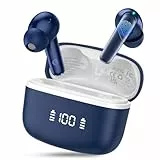 AI Kopfhörer Übersetzer, 200+ AI Bewerbungen 3-in-1 Sprachübersetzer Kopfhörer mit 144 Sprachen, 48H Bluetooth 5.4 Übersetzer Kopfhörer, 4 Übersetzungsmodi Echtzeit Übersetzer Ohrhörer, Dunkelblau