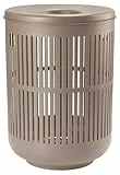Zone Denmark Ume Wäschekorb mit Deckel, Wäschesammler, Wäschetonne, Durchm. 40 cm, Höhe 54 cm, Taupe (Braun)
