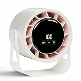 Macchiatto Tischventilator USB mit Akku, Leiser Mini Ventilator, 4 Geschwindigkeiten, 360° Verstellbar, Wiederaufladbarer Akku Ventilator Leise für Büro, Schlafzimmer, Küche, Camping, Outdoor (Weiß)