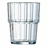 Arcoroc ARC 60026 Norvege Trinkglas, Wasserglas, Saftglas, 160ml, Glas, transparent, 6 Stück