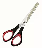 Wedo 9765 Bastelschere Universalschere (rostfreier Edelstahl, Kunststoff Softgriffe 14 cm) schwarz/rot