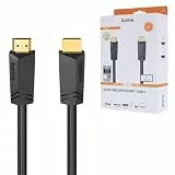 Hama HDMI Kabel 5 Meter Ultra High Speed (Monitorkabel 4K / 8K, 48 Gbit/s, UHD Bildschirmkabel mit eARC, Ethernet, HDR, Knickschutz, 120 Hz/60 Hz) 5m
