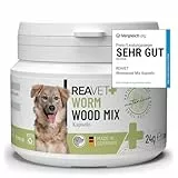TESTURTEIL SEHR GUT 2026 ReaVET Wurm-Kraut Kapseln 50 Stück - für Hunde, mit echtem Wurmkraut (Artemisia Absinthium) in rezepturbasierter Pflanzenformel, geeignet für Hunde Aller Rassen