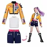 ZHOAOUAO Anime Cosplay Kostüm, Anime Charaktere Cosplay Kostüm für Kinder, Popsänger Idol Bühne Rollenspiel Outfits Halloween Cosplay Kostüme für Kinder (R, 140)