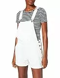 Urban Classics Damen Relaxed Latzhose Ladies Short Dungaree TB1536, Gr. Medium, Weiß (White 220)