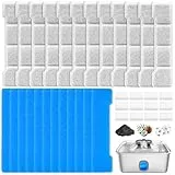 12 Packung Katzenbrunnen Filter Kompatibel mit Sibays 15L Hunde Trinkbrunnen Edelstahl ‎SIFS76DE ,inkl. 12 Stück Filter Trinkbrunnen Katzen & 12 Vorgefilterter Schwämme & 12 Schwämme für Pumpe