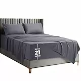Utopia Bedding Queen-Bettwäsche-Set, weiche Mikrofaser, Queen-Size-Bettlaken, 4-teilig, Hotel-Luxus-Bettlaken mit tiefen Taschen, bestickte Kissenbezüge, Spannbettlaken mit seitlicher