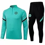 YASHANG Paris Jersey Trainingsanzug Langarm Jacke Frühling und Herbst Jacke Fußball Uniform Benutzerdefinierte PSG Männer Frauen(s-Small,Grün)