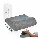 Third of Life Nackenkissen Flugzeug, Ergonomisches Reisekissen ONDA, Nackenstützkissen gegen Nackenschmerzen, Weiches Memory-Foam Kissen für Kinder, Erwachsene, Allergiker, Kleines Nackenkissen Auto