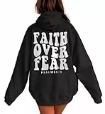Damen Hoodie Rückendruck Letter Print Oversize Sweatshirt mit Kapuze Hoodie Pullover Y2K E-Girl Pullover Oversize Vintage Kapuzenpullover Harajuku Streetwear